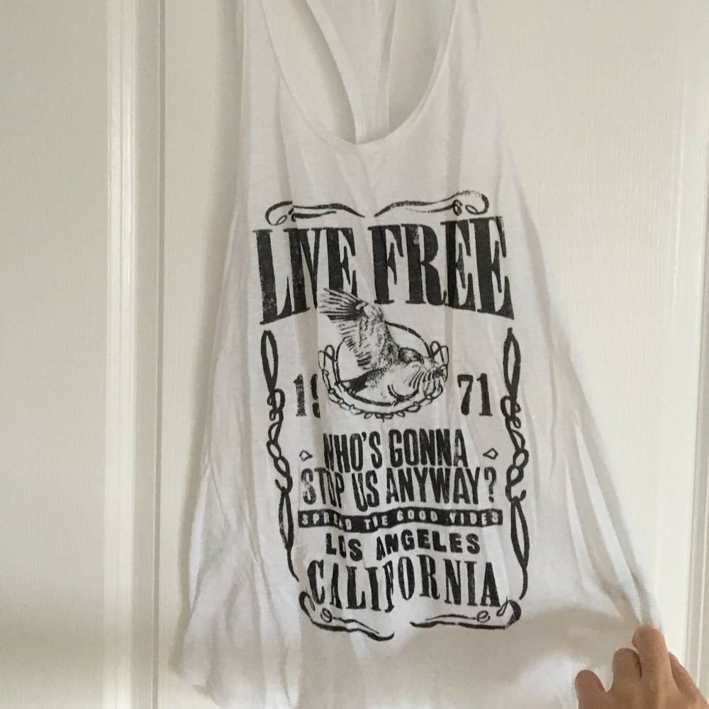 flowy racerback graphic tank